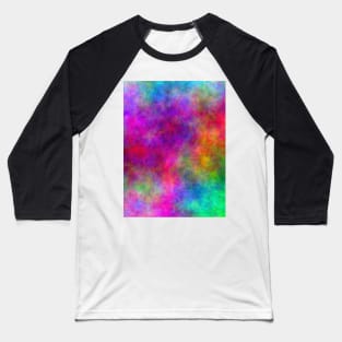 Abstract Fluorescent Neon Colorful Mist Baseball T-Shirt